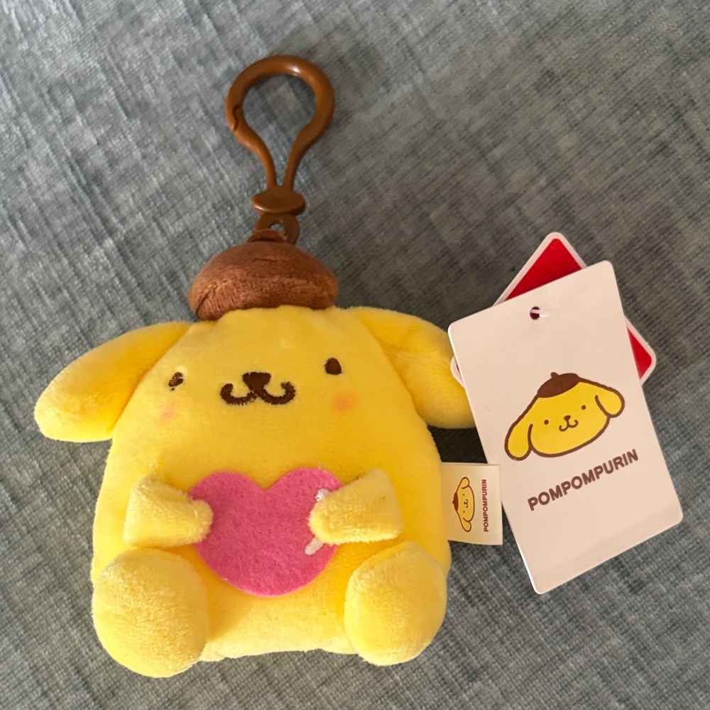Sanrio Pompompurin Yellow Plush Keychain